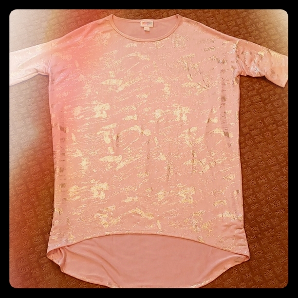 LuLaRoe Tops - Elegant pink/gold Tunic Top